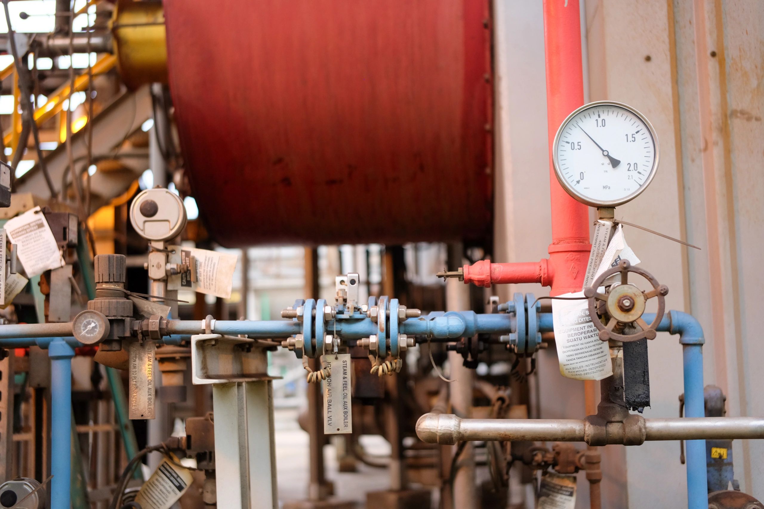 Industrial gauge and piping instrumentation
